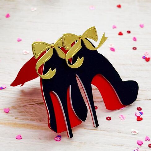 KSCRAFT 2025 April Fashion Metal Cutting Dies Stencils for DIY Scrapbooking Decorative Embossing DIY Paper Card (High Heel Shoe Bag Topper) in Saudi Arabia