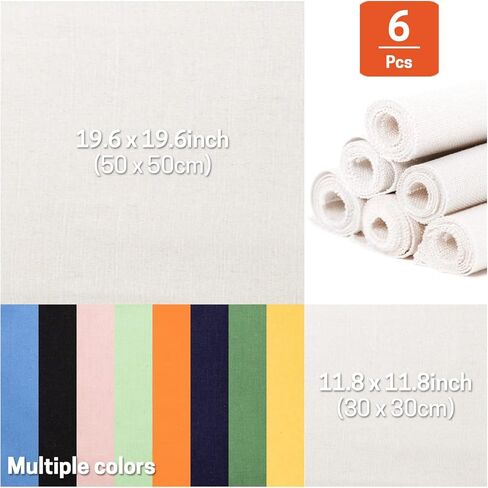 6 PCS Linen Linen Needwork Fabric و Squً in Kuwait