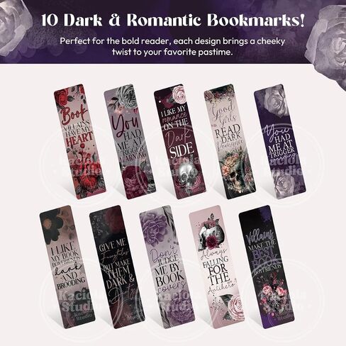 Kaciola Studio10 PCS Booklovers Cute Bookmarks, Funny Bookmarks for Women, Double Sided Bookworm Design Book Lovers Gifts,Book Accessories for Women Men Students Teachers Reading in Kuwait