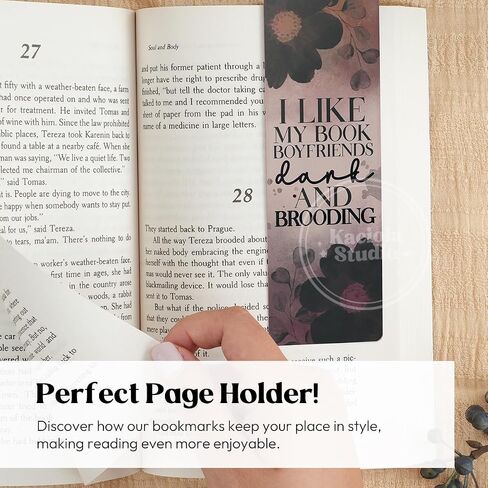 Kaciola Studio10 PCS Booklovers Cute Bookmarks, Funny Bookmarks for Women, Double Sided Bookworm Design Book Lovers Gifts,Book Accessories for Women Men Students Teachers Reading in Kuwait