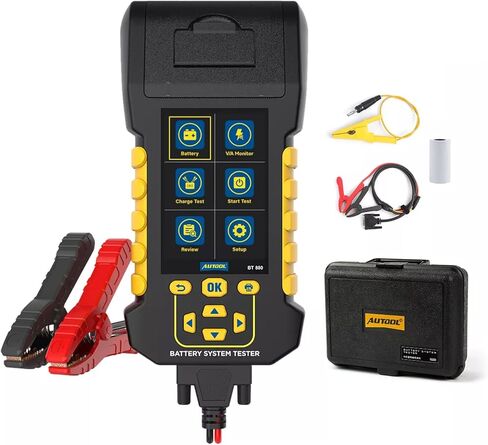 Car Battery Tester 12V Battery Load Tester AUTOOL BT360 6V-30V DC Charging Cranking Test 100-2000 CCA Automotive Alternator Tester Digital Auto Battery Analyzer for Vehicle Truck Motorcycle SUV Boat in Saudi Arabia