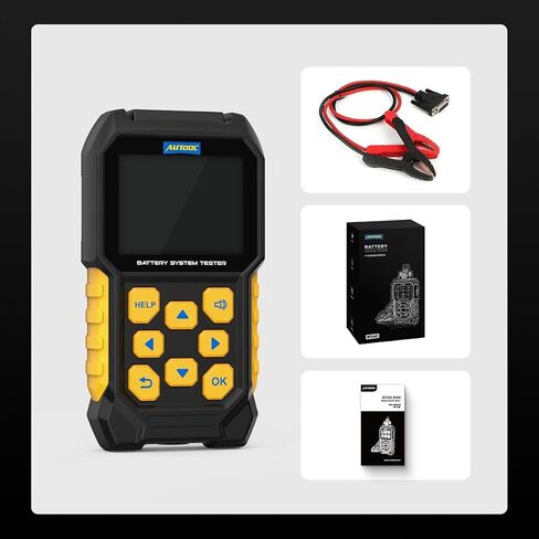 Car Battery Tester 12V Battery Load Tester AUTOOL BT360 6V-30V DC Charging Cranking Test 100-2000 CCA Automotive Alternator Tester Digital Auto Battery Analyzer for Vehicle Truck Motorcycle SUV Boat in Kuwait