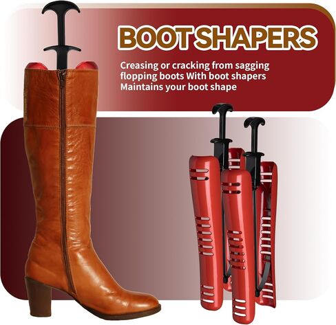 4 Pairs Black Boot Stretcher Boot Tree Shapers Tall Boot Tree Shaft Shaper,Boot Calf Stretcher,Boot Shapers for Tall Boots,Cowboy and Tall Boot Inserts Shape Holders for Men Women to Keep Shape. in Saudi Arabia