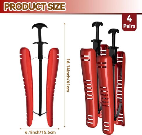 4 Pairs Black Boot Stretcher Boot Tree Shapers Tall Boot Tree Shaft Shaper,Boot Calf Stretcher,Boot Shapers for Tall Boots,Cowboy and Tall Boot Inserts Shape Holders for Men Women to Keep Shape. in Saudi Arabia