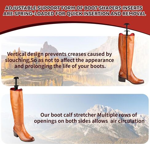 4 Pairs Black Boot Stretcher Boot Tree Shapers Tall Boot Tree Shaft Shaper,Boot Calf Stretcher,Boot Shapers for Tall Boots,Cowboy and Tall Boot Inserts Shape Holders for Men Women to Keep Shape. in Saudi Arabia