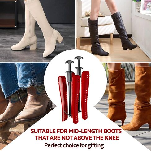 4 Pairs Black Boot Stretcher Boot Tree Shapers Tall Boot Tree Shaft Shaper,Boot Calf Stretcher,Boot Shapers for Tall Boots,Cowboy and Tall Boot Inserts Shape Holders for Men Women to Keep Shape. in Saudi Arabia