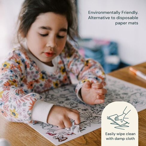 Mini Doodle Mat for Toddlers & Kids - Mess Free ومسحة من أجل التعلم الأبجدي والكتابة والتلوين - لا حصيرة حرفة قابلة لإعادة الاستخدام للأعمار 3-7 (Mini Dino Roar) in Kuwait
