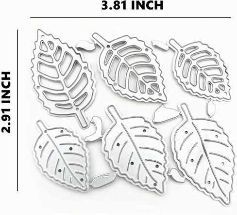 YKW Leaf Shape Metal Cutting Dies Set with Embossing Tools for Card Making Album, Scrapbooking Paper Craft DIY Kit, Includes Die Cuts Etching Stencils Stamps Thin Banner Cutting Dies (leaf3) in Saudi Arabia