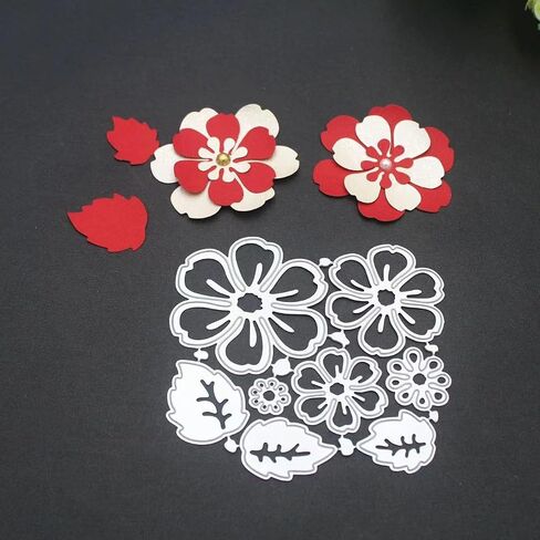 YKW Leaf Shape Metal Cutting Dies Set with Embossing Tools for Card Making Album, Scrapbooking Paper Craft DIY Kit, Includes Die Cuts Etching Stencils Stamps Thin Banner Cutting Dies (leaf3) in Saudi Arabia