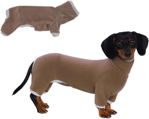 Dachshund Dog Turtleneck Warm Sweater, Winter Clothes, Suitable for Dachshunds (Green, Medium) in Kuwait