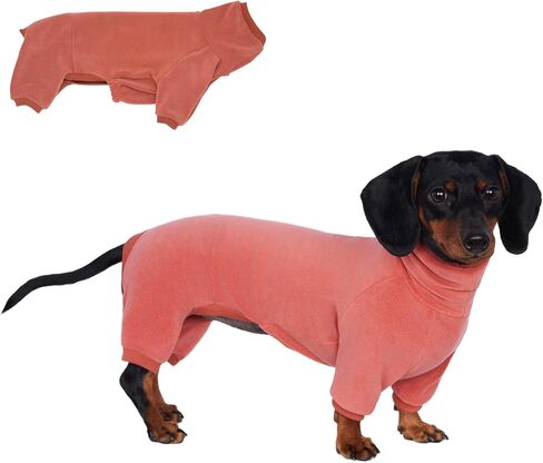 Dachshund Dog Turtleneck Warm Sweater, Winter Clothes, Suitable for Dachshunds (Green, Medium) in Kuwait
