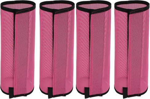 Horse Fly Leggings, Prevent Trampling Fine Mesh Leg Protection Tear Resistant Horse Fly Boots for Outdoor (Rose Red) in Saudi Arabia
