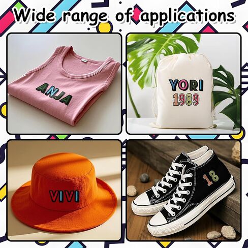 108Pcs Iron on Letters for Fabric, Letters Patches A-Z, Embroidered Number Patches 0-9, Iron on/Sew on Alphabet Patch for Clothes, Hat, Socks, Jeans in Kuwait