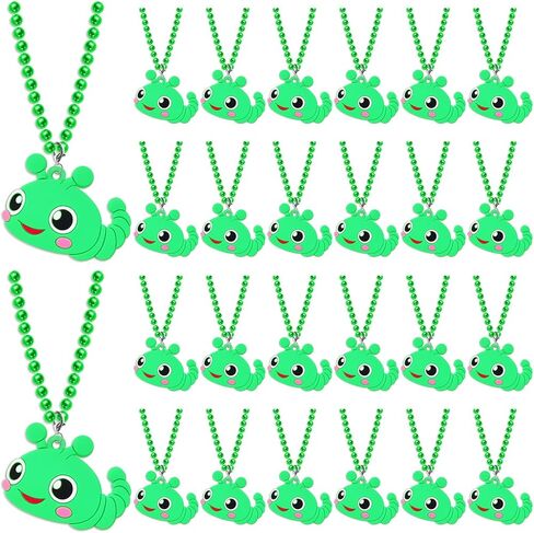 24 Pack Caterpillar Necklace Party Favors for Animal Themed Party, Baby Shower, Birthday, School Carnival Rewards, Photography Props, Home Decorations, Classroom Prize in Kuwait