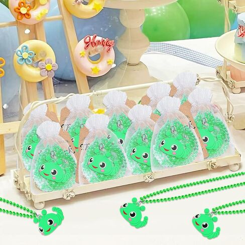 24 Pack Caterpillar Necklace Party Favors for Animal Themed Party, Baby Shower, Birthday, School Carnival Rewards, Photography Props, Home Decorations, Classroom Prize in Kuwait