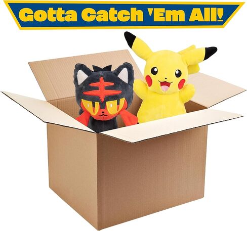 Pokemon 8" Mystery Blind Box, 3-Pack Plush, Assorted - Receive 3 of 10 Pictured Styles - Officially Licensed - Surprise Pokemon Characters Stuffed Animal Toy - Great Gift for Kids in Saudi Arabia