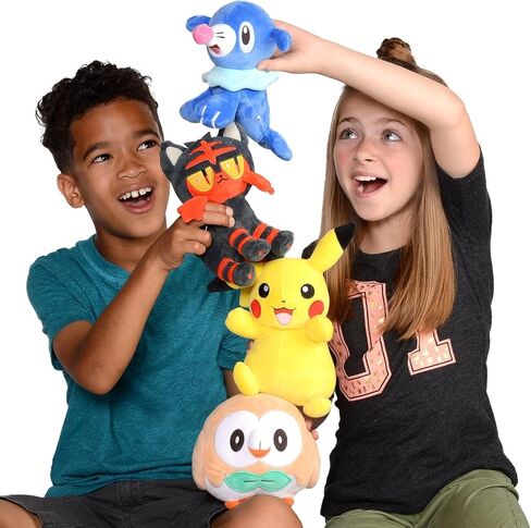 Pokemon 8" Mystery Blind Box, 3-Pack Plush, Assorted - Receive 3 of 10 Pictured Styles - Officially Licensed - Surprise Pokemon Characters Stuffed Animal Toy - Great Gift for Kids in Saudi Arabia