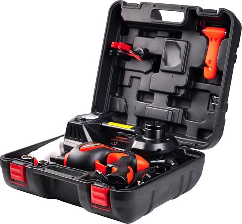 جاك سيارة كهربائية 5 طن 12 فولت مقبس كهربائي مع مضخة نفخ مدمجة رافعة هيدروليكية كهربائية لتغيير إطارات السيارة SUV باللون الأسود in Kuwait