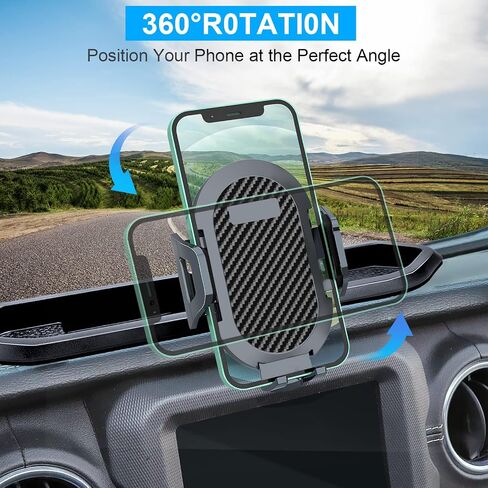 Phone Mount for 2018-2023 Jeep Wrangler JL JLU and 2020 2021 2022 2023 Gladiator JT Dash Multi-Mount Phone Holder w/ Storage Tray Accessories, Not for Wrangler 4xe/ Oil-Electric Hybrid Version in Kuwait