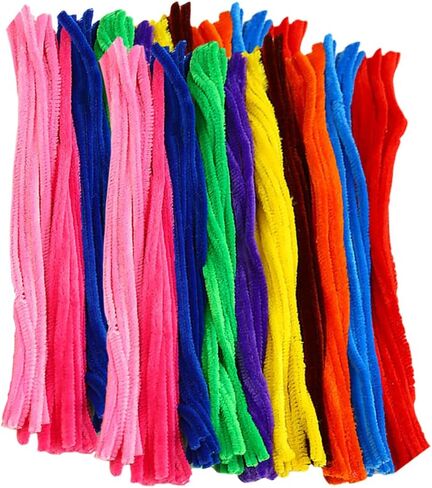 200 Pieces 30cm Long Pipe Cleaners Thick Craft Chenille Stems Fuzzy Chenille Sticks Crafting Pipe Cleaners Kids Creative Craft Supplies Mother's Day Arts and Crafts Multi in Saudi Arabia