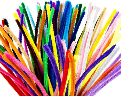 200 Pieces 30cm Long Pipe Cleaners Thick Craft Chenille Stems Fuzzy Chenille Sticks Crafting Pipe Cleaners Kids Creative Craft Supplies Mother's Day Arts and Crafts Multi in Saudi Arabia