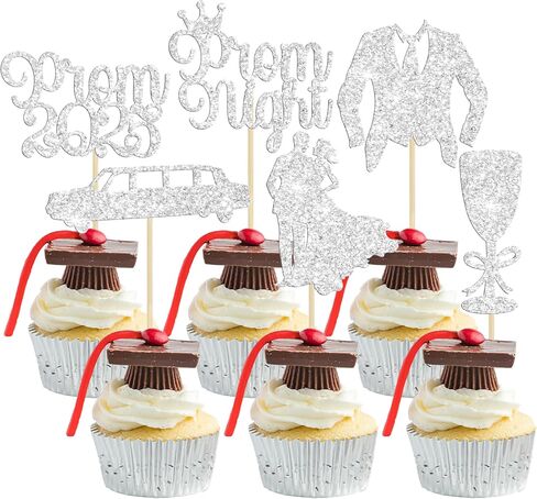 Gyufise 24PCS Lawyer 2025 Cupcake Cupcake Topcake Gold Glitter Class of 2025 Grad Cap Law School Survivor Cupcake. in Saudi Arabia