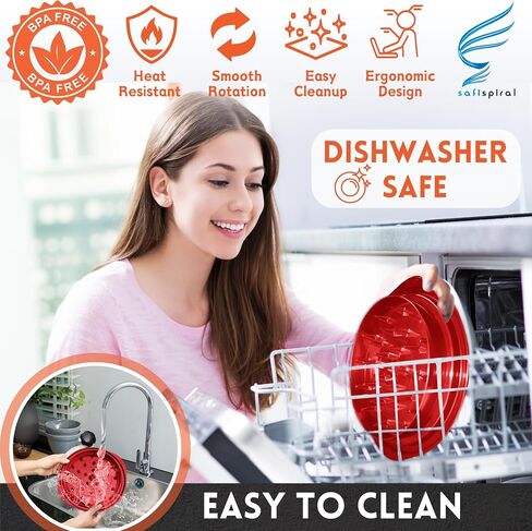 Chicken Shredder Tool Twist Large – 3 Layers Non Slip Meat Shredder with Removable Tray for Easy Shredding - Dishwasher Safe, Heat Resistant Chicken Breast Shredder with Ergonomic Handle (Red) in Kuwait