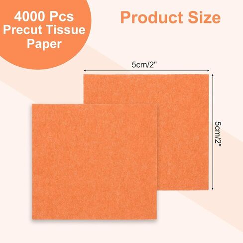 Rebower 4000 Pcs 2 Inch Tissue Paper Squares, Brown Tissue Squares Table Confetti Colorful Tissue Paper Bulk, [for DIY Projects, Art Supplies, Scrapbooking,Valentine's Day] in Saudi Arabia