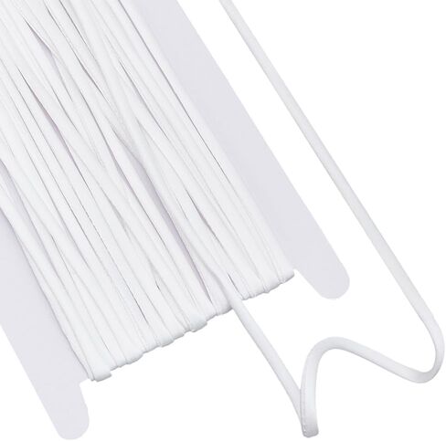 FINGERINSPIRE 10 Yards Satin Covered Upholstery Cord White 5mm Braided Decorative Rope Cord Satin Silk Thread Satin Polyester Cord for Jewelry Making Bracelet Necklaces Beading Thread in Saudi Arabia