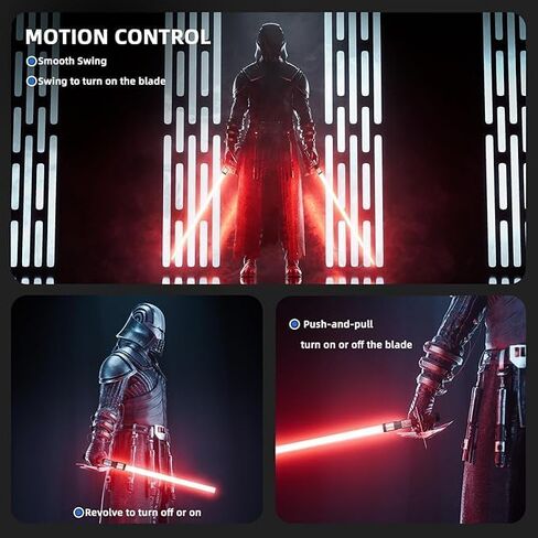 Lightsaber Dueling Light Saber with 12 RGB Colors 16 Sound Fonts and Motion Control, Force FX Lightsabers with Premium Metal Handle and Replaceable Blade, Light Sabers for Adults, Kids in Saudi Arabia
