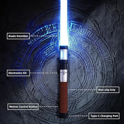 Lightsaber Dueling Light Saber with 12 RGB Colors 16 Sound Fonts and Motion Control, Force FX Lightsabers with Premium Metal Handle and Replaceable Blade, Light Sabers for Adults, Kids in Saudi Arabia