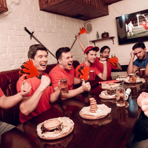 Poen 6 PCS Jumbo 11 inch Clappers Clappers Makers Giant Giant blastic blastic noisemakers for Sporting event ball dance fiesta game forms society supplies (Red and Black) in Saudi Arabia