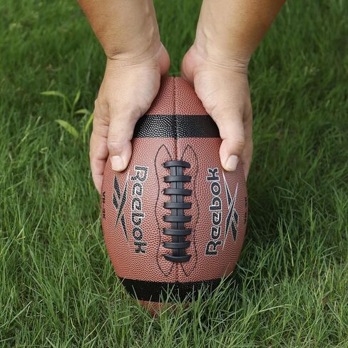 Reebok Elite Recreational Football, Official Size, Composite Leather, Innovative Soft Grip Technology, Cushion Lining, Includes Pump & Needle, VR-4K Series (Varsity) in Saudi Arabia