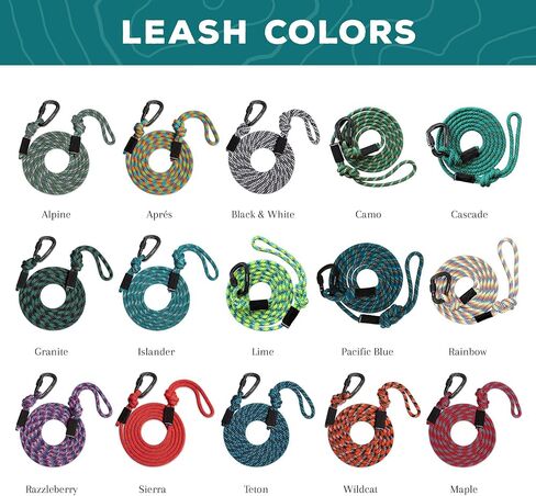 Wilderdog Carabiner Climbing Rope Dog Clash for متوسطة وكبيرة - 5 أقدام - المحيط الهادئ الأزرق in Kuwait