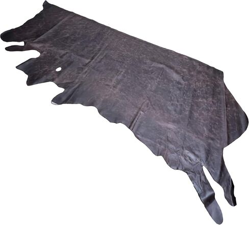 Velarion Leather Cowhide Leather Skins (Cognac, 20 Square Feet (Full Side)) (Dark Brown) in Saudi Arabia