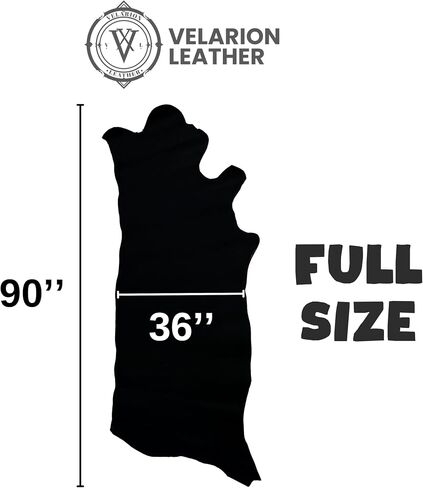 Velarion Leather Cowhide Leather Skins (Cognac, 20 Square Feet (Full Side)) (Dark Brown) in Saudi Arabia