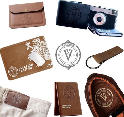 Velarion Leather Cowhide Leather Skins (Cognac, 20 Square Feet (Full Side)) (Dark Brown) in Saudi Arabia