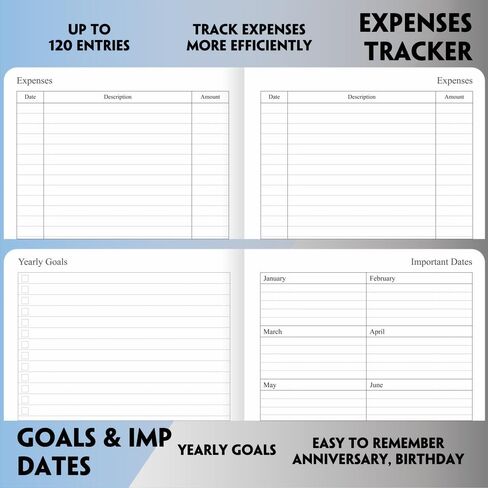 2025-2026 Planner - مخطط أسبوعي وشهري ، يوليو 2025 - يونيو 2026 ، أيام العطل ، صفحات الاتصالات والملاحظات ، الغطاء الجلدي النباتي ، الإغلاق المرن ، 5.5 "× 8.25" ، رمادي in Kuwait