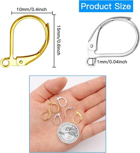 210Pcs French Earring Hooks Hypoallergenic Lever Back Earrings Hooks French Ear Wire Metal Brass Leverback Earring French Hook Earwires Earring Supplies for DIY Jewelry Making Findings(7 Colors) in Kuwait