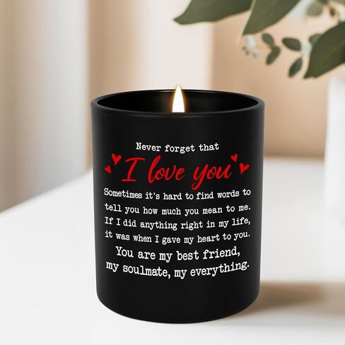 هدايا زوجين من TEEZWONDER للرجال والنساء - الذكرى السنوية، والكريسماس، وعيد الحب، وهدايا عيد الميلاد له، وصديقها، وصديقتها، والزوج، والزوجة - شموع معطرة بالفانيليا واللافندر 10 أونصة in Kuwait