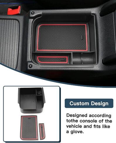RUIYA for Golf GTI منظم وحدة التحكم المركزية 2020-2023 VW Golf GTI MK8 ملحقات Golf MK8 مسند الذراع وحدة التحكم المركزية مادة ABS صينية وحدة التحكم الوسطى المتوافقة مع 2020 2021 2022 2023 VW Golf GTI MK8 in Saudi Arabia