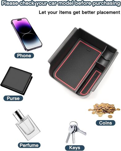 RUIYA for Golf GTI منظم وحدة التحكم المركزية 2020-2023 VW Golf GTI MK8 ملحقات Golf MK8 مسند الذراع وحدة التحكم المركزية مادة ABS صينية وحدة التحكم الوسطى المتوافقة مع 2020 2021 2022 2023 VW Golf GTI MK8 in Saudi Arabia