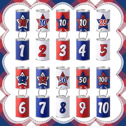 Libima 13 PCS Game Game Carnival Party Bean Bag Trohs Sturdy Outdoor Can Can Party مع 10 علب الصفيح و 3 أكياس فول للهواء الطلق والداخلي (ملون ، حيوان) in Kuwait
