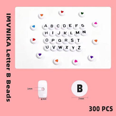 700 PCS حرف واحد حبات الرسائل للأساور ، A e i o u u n s t 4x7 mm box بيضاء كبيرة من أحرف متحفرة acrylic alphabet حبات للمجوهرات جعل الخرز diy escorations in Kuwait