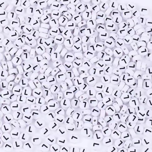 700 PCS حرف واحد حبات الرسائل للأساور ، A e i o u u n s t 4x7 mm box بيضاء كبيرة من أحرف متحفرة acrylic alphabet حبات للمجوهرات جعل الخرز diy escorations in Kuwait