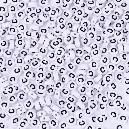 700 PCS حرف واحد حبات الرسائل للأساور ، A e i o u u n s t 4x7 mm box بيضاء كبيرة من أحرف متحفرة acrylic alphabet حبات للمجوهرات جعل الخرز diy escorations in Kuwait