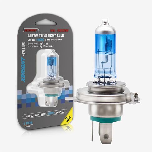 ALKOREY-9006 HB4 12V 55W Car Headlight Bulb,Auto Halogen Lamp,4000K Super White Blue Light,Automotive Fog Light,1 Pack in Saudi Arabia