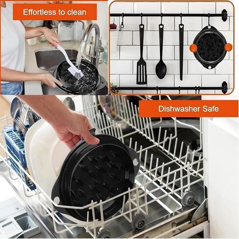 تويست أداة Chicken Chredder كبيرة - تمزيق اللحوم لليوم دجاج لحم الخنزير اللحم البقري مع طفرات من الفولاذ المقاوم للصدأ المقاوم المقاوم للصدأ BPA الأدوات الأساسية للأدوات الجدار (الأسود والأسود) in Kuwait