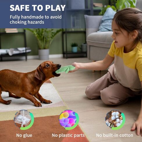 5-Pack Squeaky Dog Toys – Durable Animal-Shaped Plush Chew Toys for Dogs, Handmade Interactive Puppy Toys with Squeaker, Perfect for Reducing Destructive Behavior in Kuwait