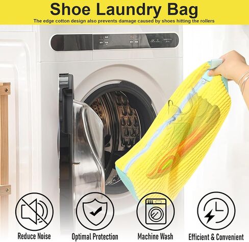 Shoe Washing Machine Bag, Shoe Washing Bag for Washing Machine for Washer and Dryer 360° Wrap-Around Cleaning,Shoe Cleaning Bag for Most Shoe Types and Sizes Sneaker Tennis Shoes Cleaner Kit in Saudi Arabia